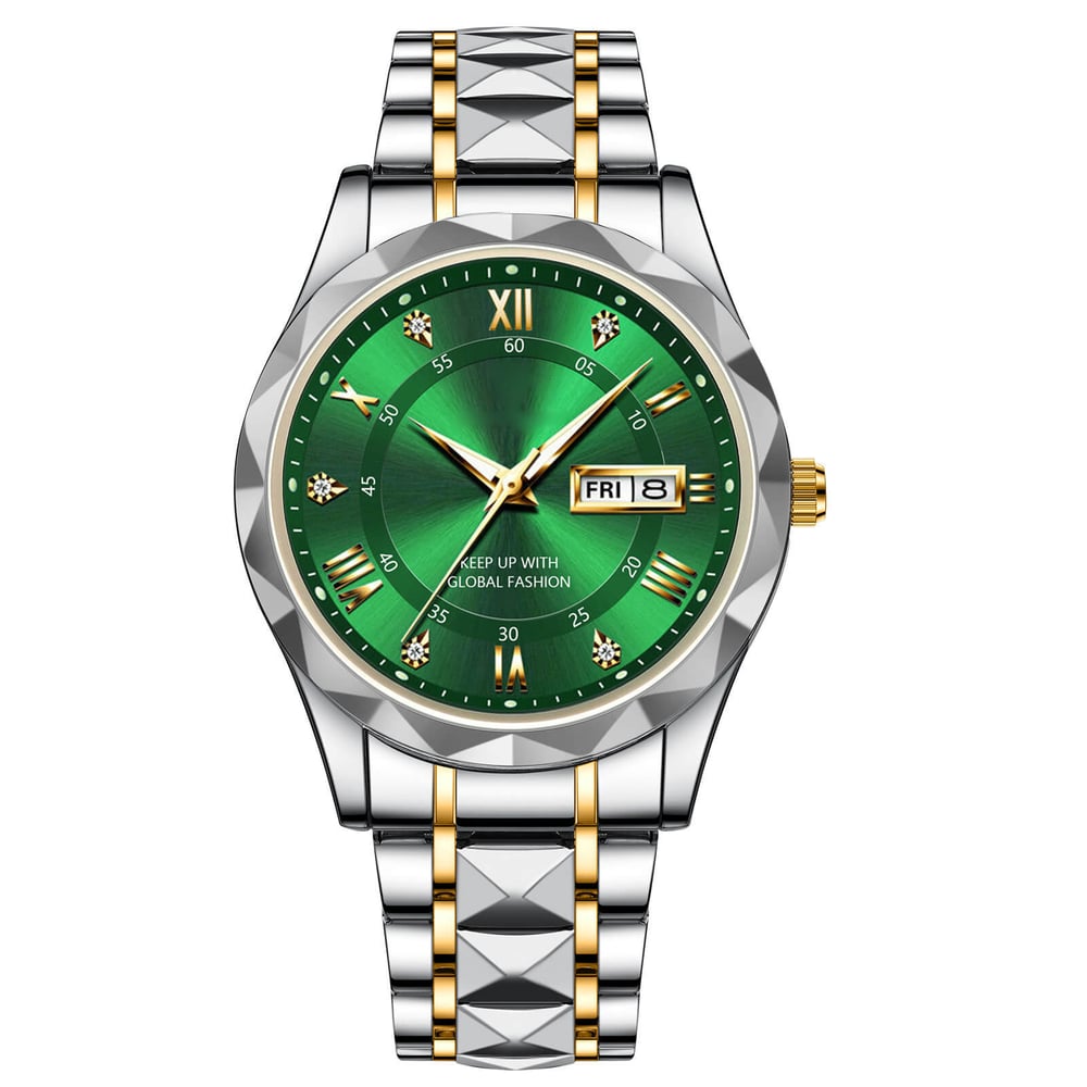 Last Day 75% OFF - Waterproof Luminous Stainless Steel Two-tone Quartz Men's Watch