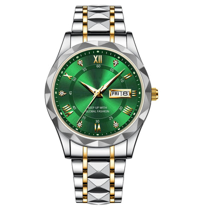 Last Day 75% OFF - Waterproof Luminous Stainless Steel Two-tone Quartz Men's Watch