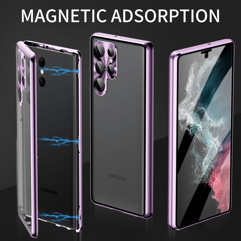🔥New In Samsung S25 Series Case - Samsung Privacy Magnetic Double-sided Tempered Glass Case