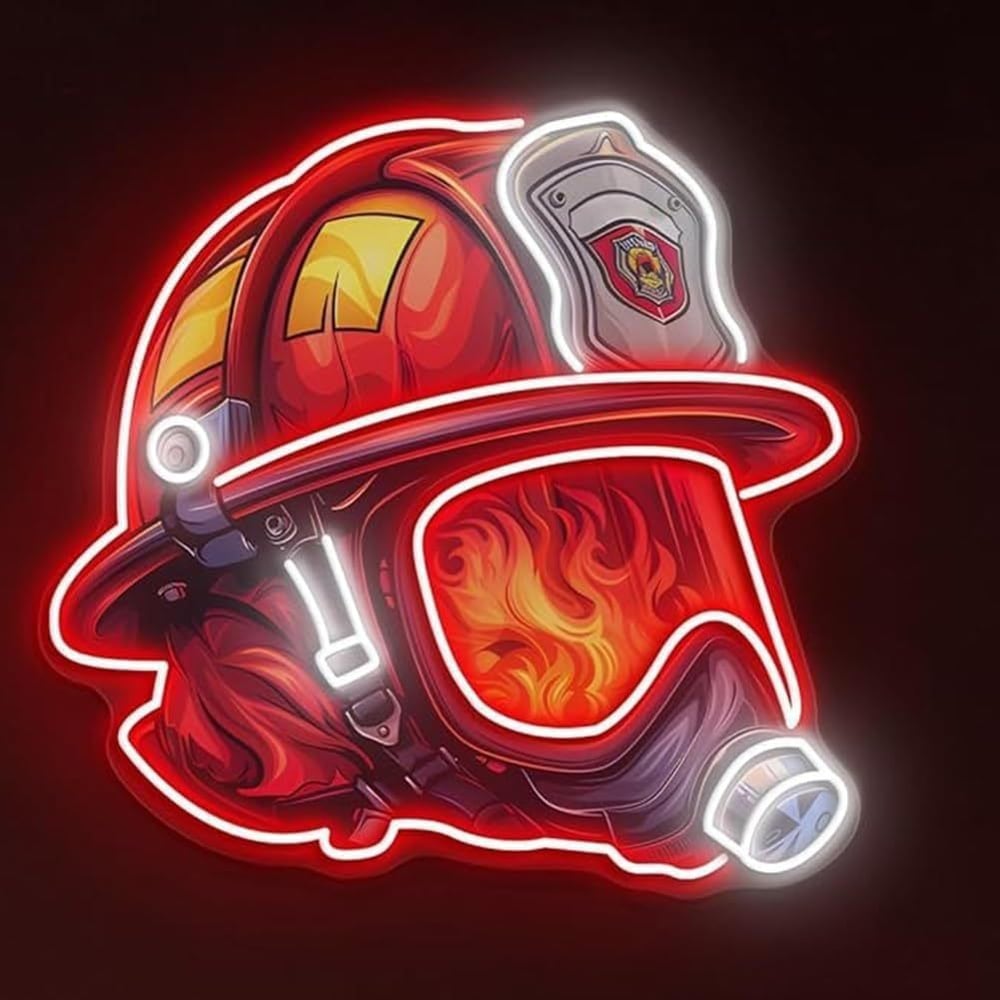 ⏰Firefighter Helmet Neon Sign🎁