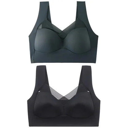 Fashion Deep Cup Bra Summer Sexy Push Up Wireless Bras (Size Runs The Same As Regular Bras)