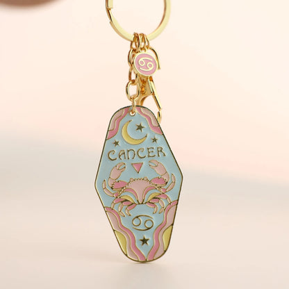 🔮✨Vintage Illustrated Zodiac Keychain