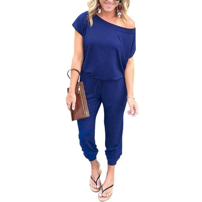 Off-Shoulder Jogger Jumpsuit – Lounge-to-Street Comfort with All-Day Style
