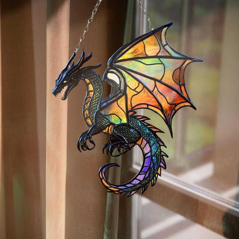 🔥🔥2025 Mother's Day Gift 50% Off--Cute Book Dragon Suncatcher Ornament