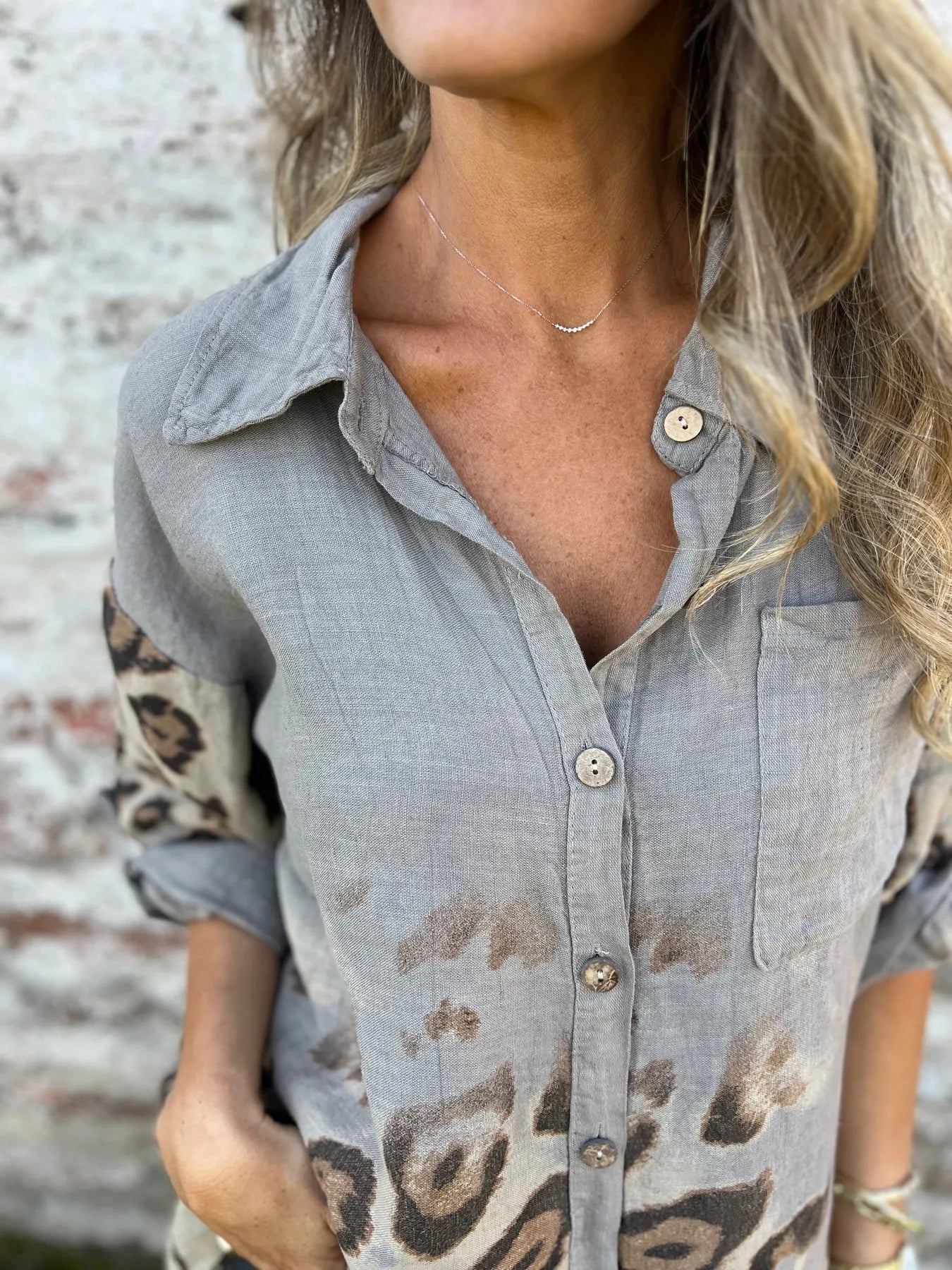 Leopard-printed Shirt