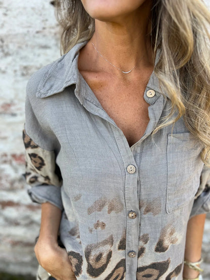 Leopard-printed Shirt