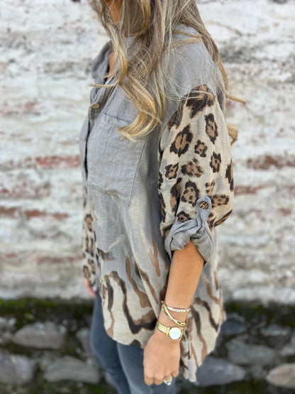 Leopard-printed Shirt