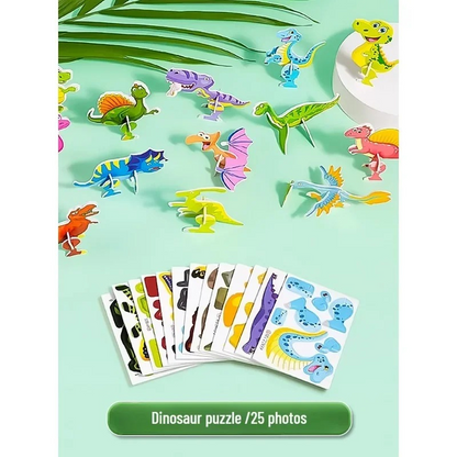 DinoSnap 3D Dinosaur Puzzle Set for Hands-On Learning