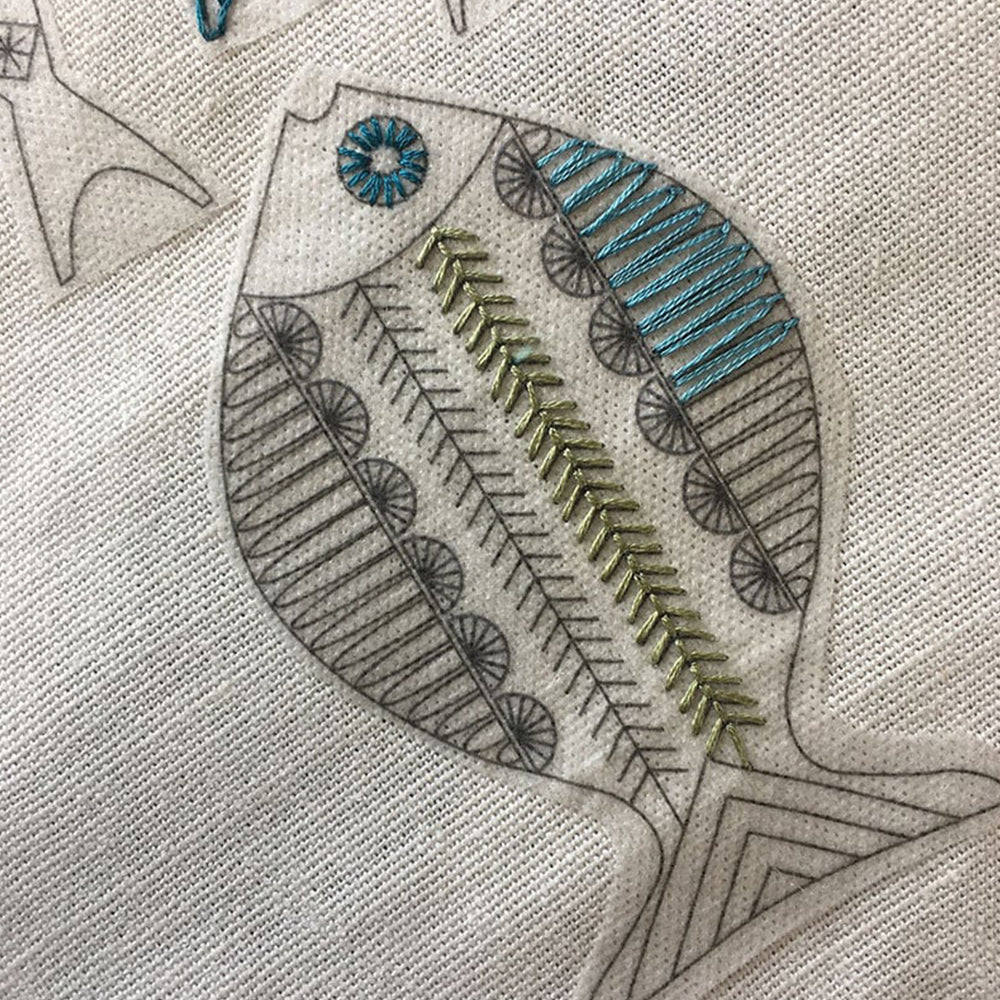 Water soluble embroidery transfers