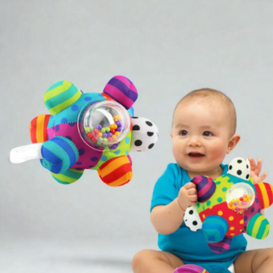 BounceBop Colorful Musical Rattle for Tiny Explorers