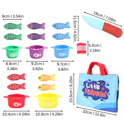 FishyFun Montessori Fishing Playset for Early Learning