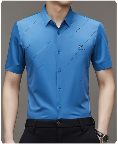 Men's Anti-Wrinkle Ice Silk Shirt