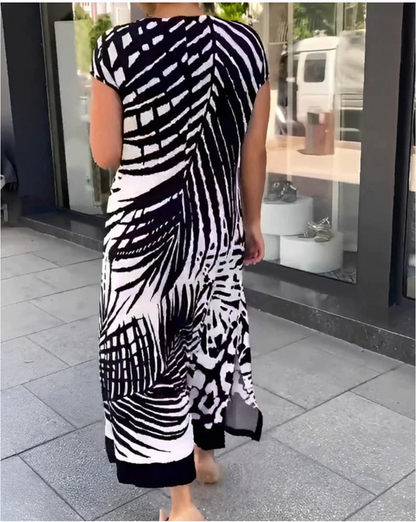 Casual Printed Short Sleeve Dress