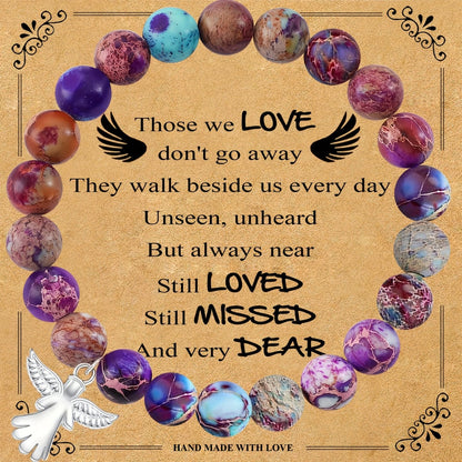 🎁Last Day BUY 1 GET 1 FREE - Memorial Gifts Angel Wings Healing Crystal Bracelet