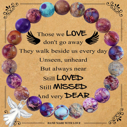 🎁Last Day BUY 1 GET 1 FREE - Memorial Gifts Angel Wings Healing Crystal Bracelet