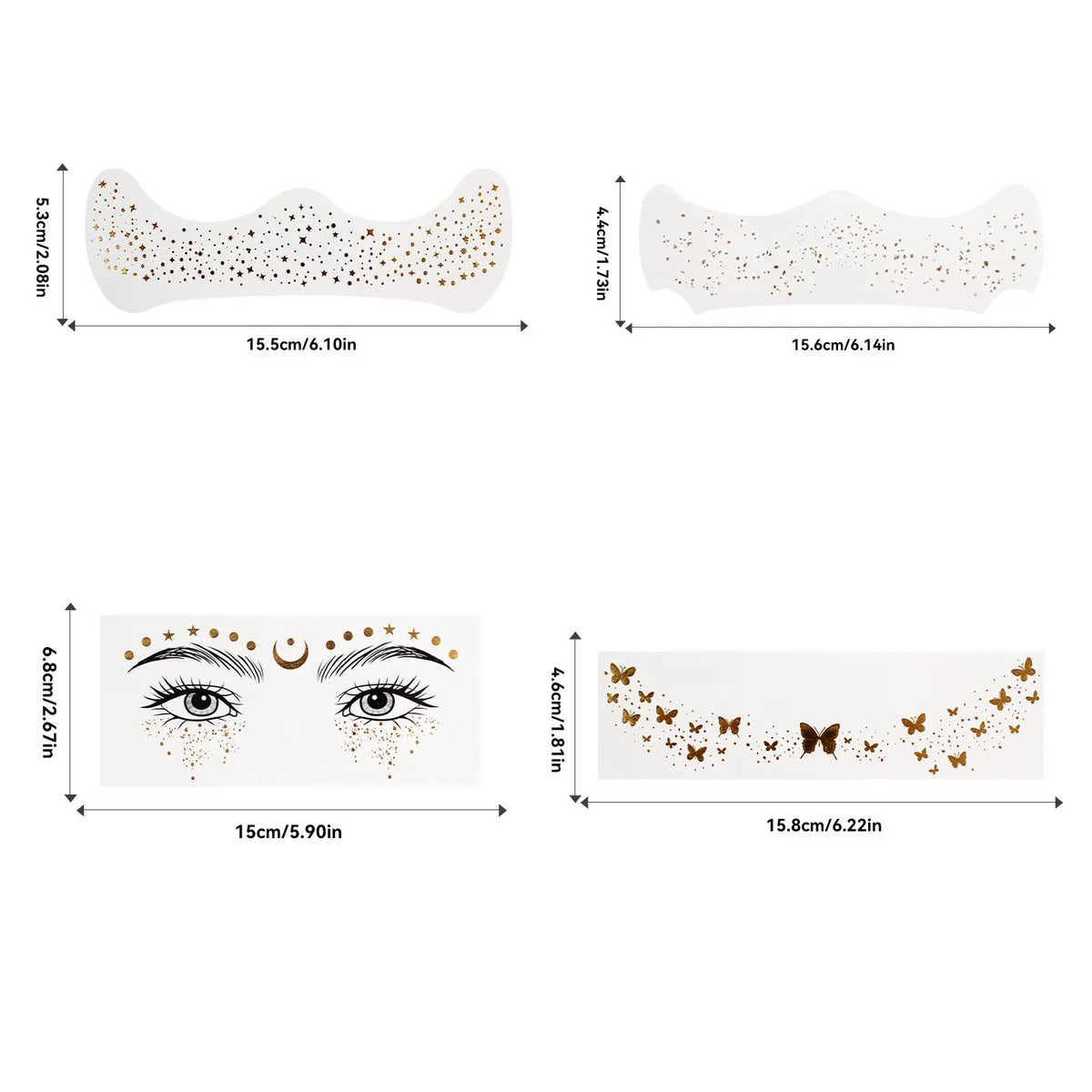 🏆Same style as Swifty🏆Gold Glitter Freckles Makeup Patches