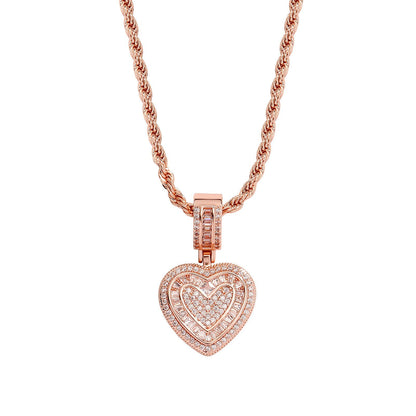 💖Last Day Sale 49% OFF💖Cubic Diamond Heart Pendant Necklace