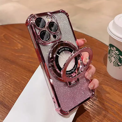 🔥New In Phone Case for iPhone 16 Series - Four Corners Air Cushion Anti-fall Case for iPhone with Invisible Ring Stand