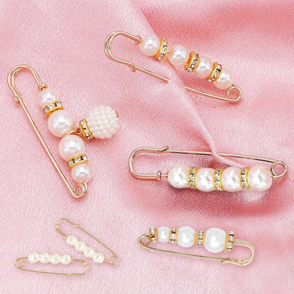 Pearl Brooch Safety Pins