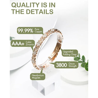 Infinity Clover Copper Magnetic Bracelet