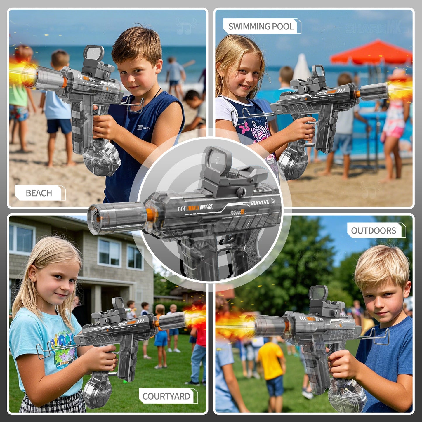 LED-Flash Rechargeable Water Blaster