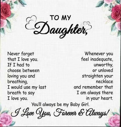 Last Day 75% OFF - To My Daughter/Granddaughter - Love You Forever Cross Dancing Necklace