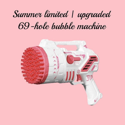 LED Bubble Blaster – 69-Hole Light-Up Machine with USB Recharge