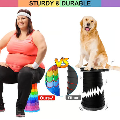 Upgraded Portable Collapsible Telescopic Stool