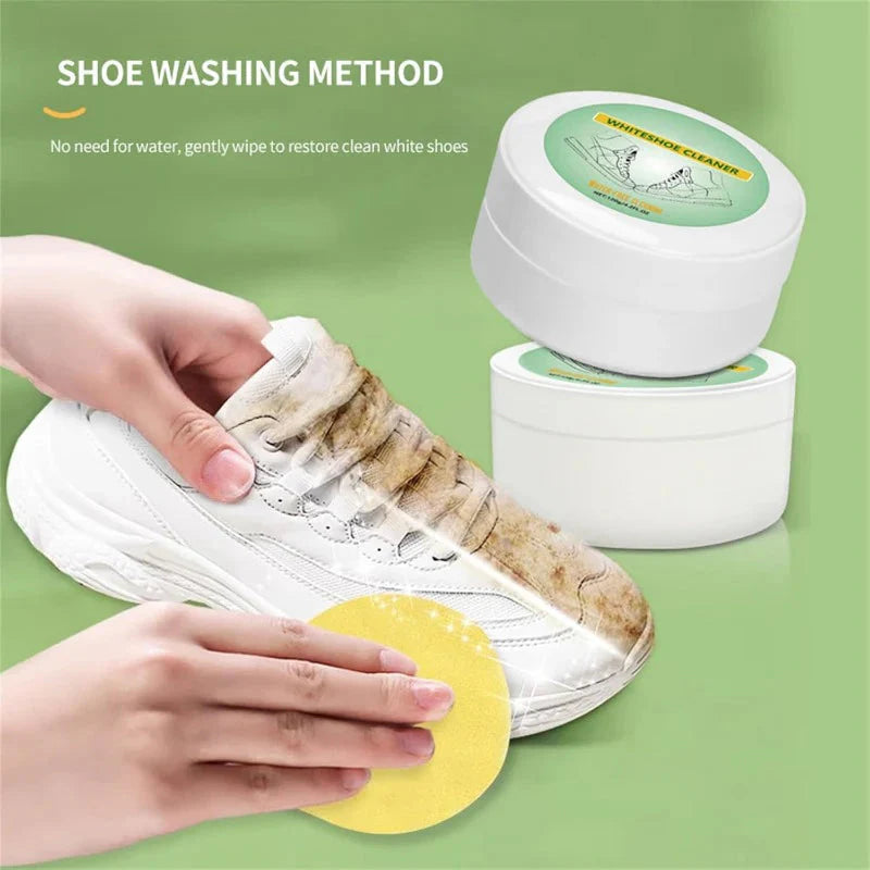 Waterless White Shoe Cleaning Paste – Quick Restore for Leather, Canvas & Mesh