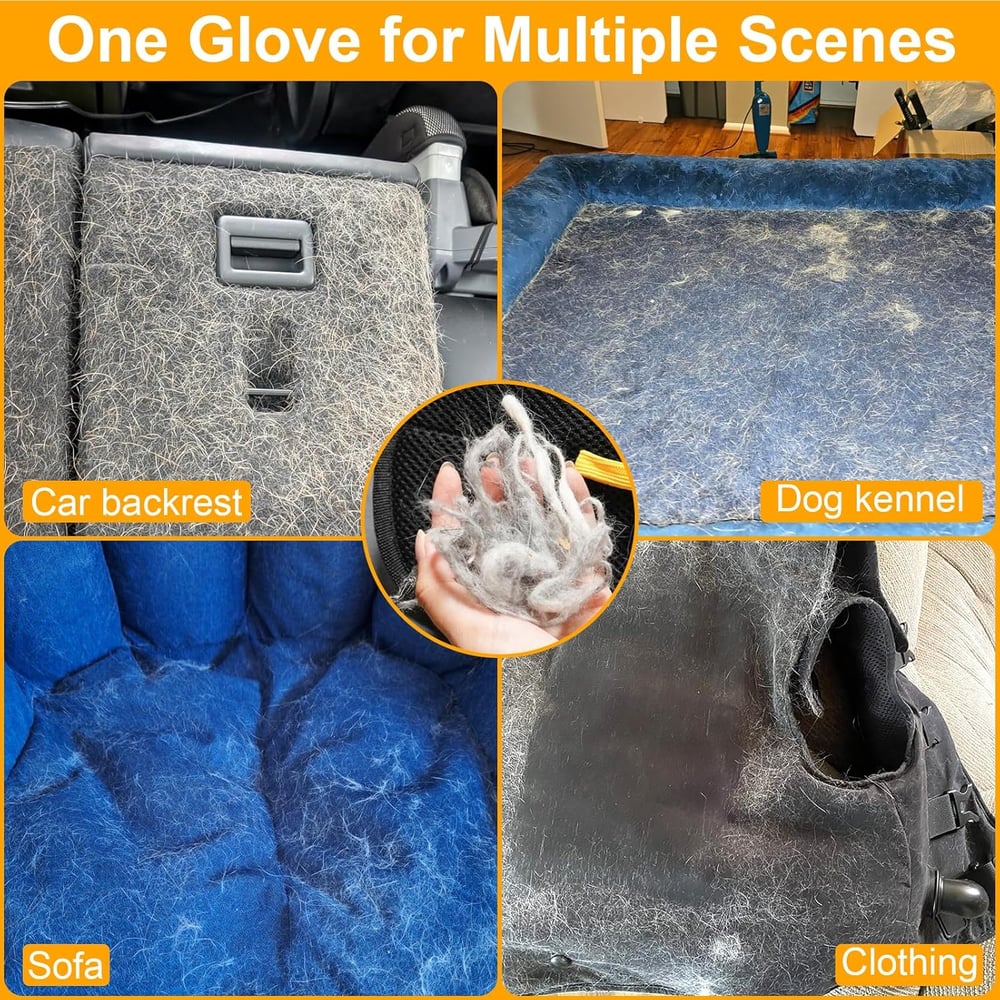 Hair cleaning gloves