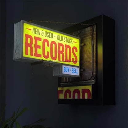 Record Store Retro Wall Light, Record Collector Gift