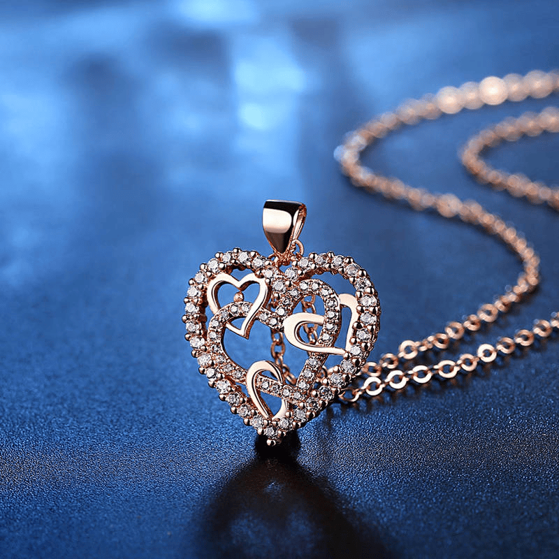 Last Day 69% OFF - Keep Me In Your Heart - Interlocking Hearts Necklace