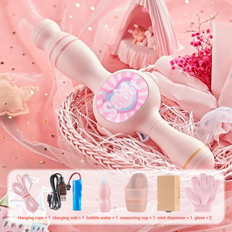 Magic Light-Up Smoke Bubble Wand – LED-Powered Fun with Catchable Bubbles