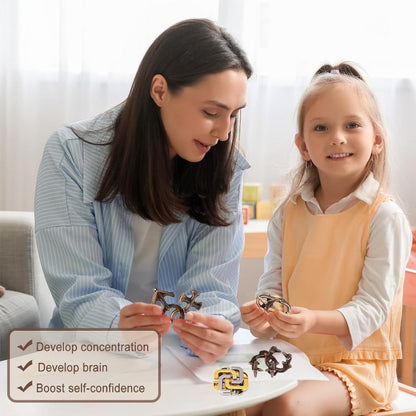 Mind-Twist Metal Puzzle Set – Brain Teasers for All Ages