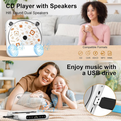 Portable Bluetooth CD Player - Halloween & Christmas SALE: 30% OFF!