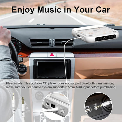 Portable Bluetooth CD Player - Halloween & Christmas SALE: 30% OFF!