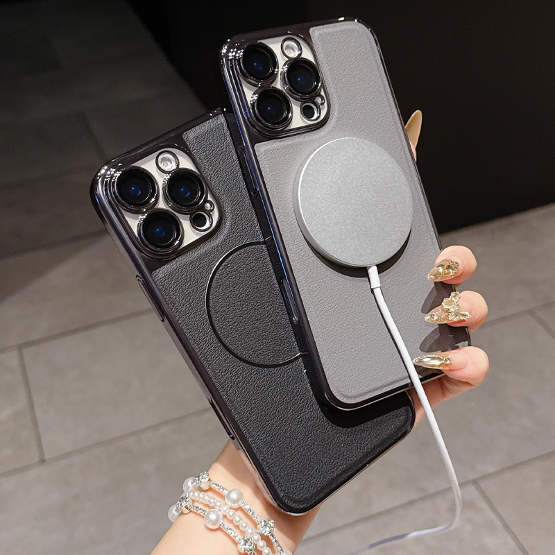 Velora LuxeShield Leather Case – Magnetic Charging & Premium Protection