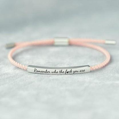🔥LAST DAY 69% OFF - Remember Who The F♡ck You Are Motivational Tube Bracelet