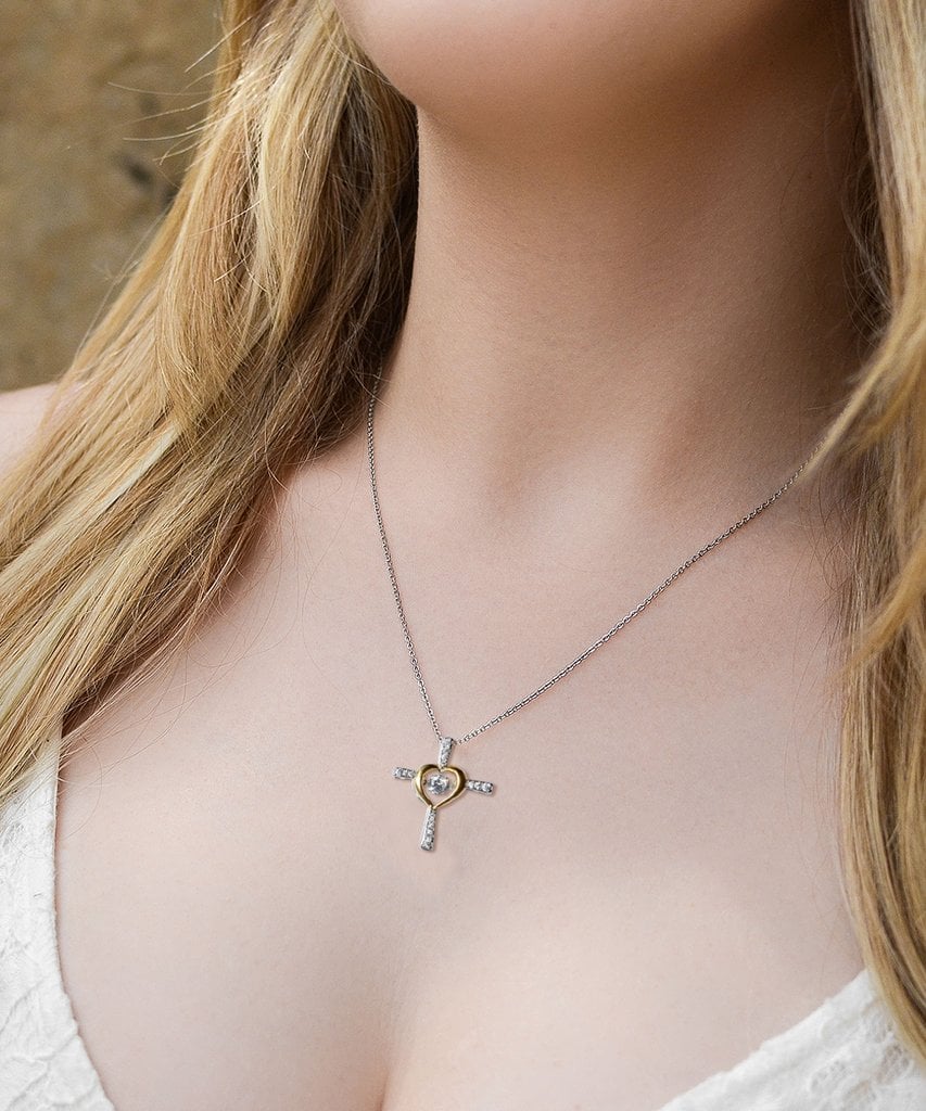 Last Day 75% OFF - To My Daughter/Granddaughter - Love You Forever Cross Dancing Necklace
