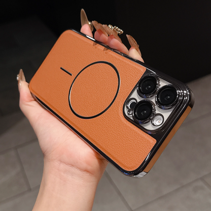 Velora LuxeShield Leather Case – Magnetic Charging & Premium Protection