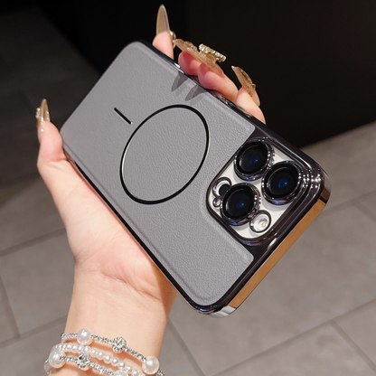 Velora LuxeShield Leather Case – Magnetic Charging & Premium Protection