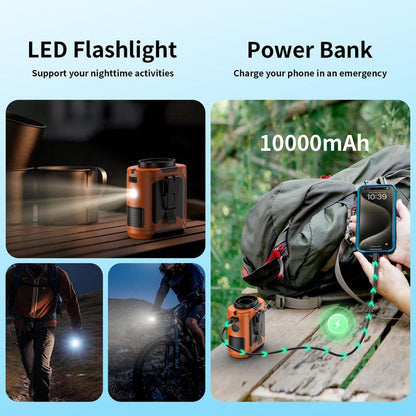 ☀️Last Day 49% OFF-10000mAh Outdoor Digital Fan with Flashlight