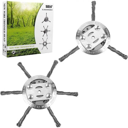 Universal Steel Wire Trimmer Head Replacement-Heavy-Duty Weed Brush Cutter