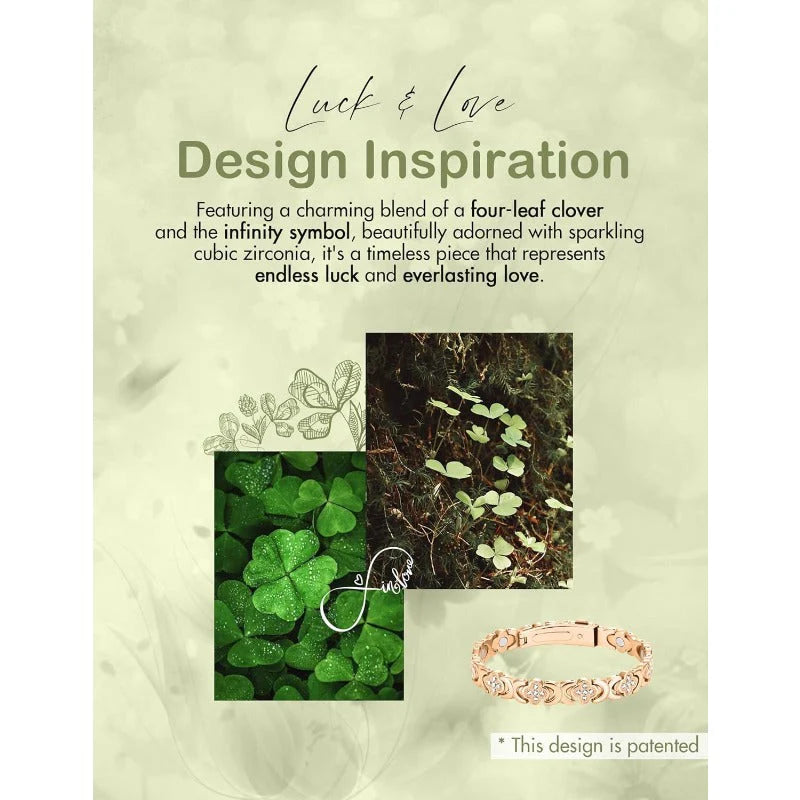 Infinity Clover Copper Magnetic Bracelet