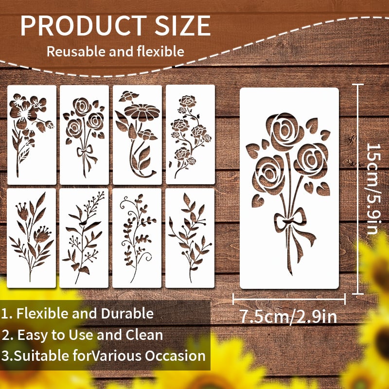 🎁49% OFF -🏡Garden Fence Large Flower Stencils🌻DIY Decoration