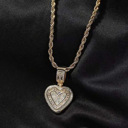 💖Last Day Sale 49% OFF💖Cubic Diamond Heart Pendant Necklace