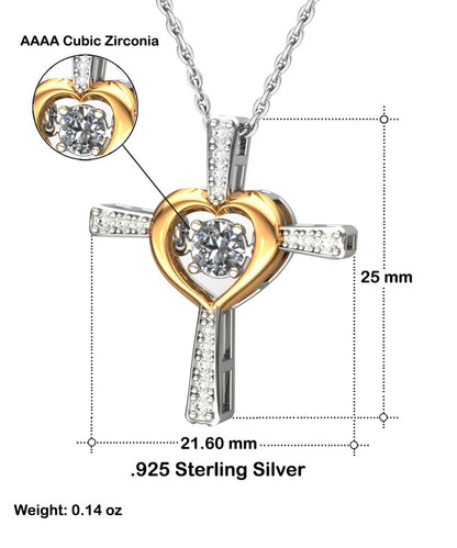 Last Day 75% OFF - To My Daughter/Granddaughter - Love You Forever Cross Dancing Necklace