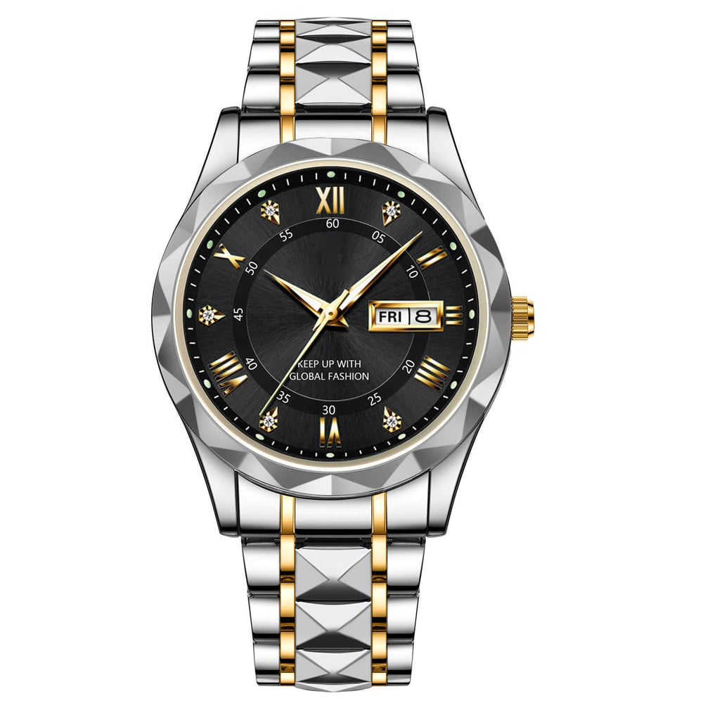 Last Day 75% OFF - Waterproof Luminous Stainless Steel Two-tone Quartz Men's Watch