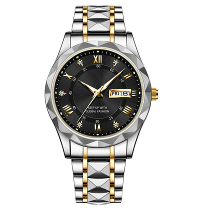 Last Day 75% OFF - Waterproof Luminous Stainless Steel Two-tone Quartz Men's Watch