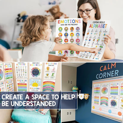 🔥❤️12 Pcs Calming Corner Posters
